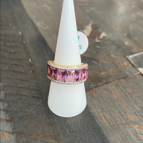 Bomb Party Jewelry - Beneath The Surface Amethyst Cubic Zirconia on Gold plating